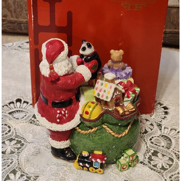 Fitz and Floyd Santa Musical Figurine 'Here Comes Santa Claus' New Original Box - Picture 5 of 9